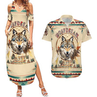 Native American Wolf Dreamcatcher Couples Matching Summer Maxi Dress and Hawaiian Shirt Vintage Style - Wonder Print Shop