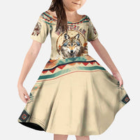 Native American Wolf Dreamcatcher Family Matching Long Sleeve Bodycon Dress and Hawaiian Shirt Vintage Style - Wonder Print Shop