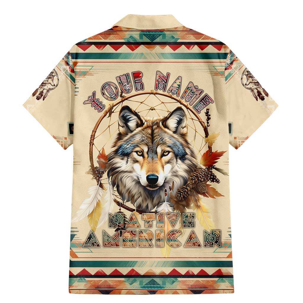 Native American Wolf Dreamcatcher Family Matching Mermaid Dress and Hawaiian Shirt Vintage Style - Wonder Print Shop