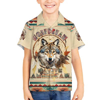 Native American Wolf Dreamcatcher Family Matching Off Shoulder Maxi Dress and Hawaiian Shirt Vintage Style - Wonder Print Shop