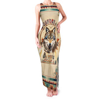 Native American Wolf Dreamcatcher Family Matching Tank Maxi Dress and Hawaiian Shirt Vintage Style - Wonder Print Shop