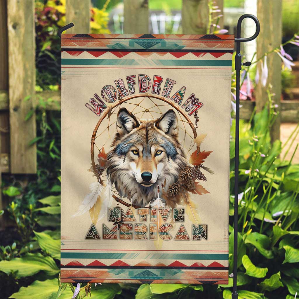 Native American Wolf Dreamcatcher Garden Flag Vintage Style - Wonder Print Shop