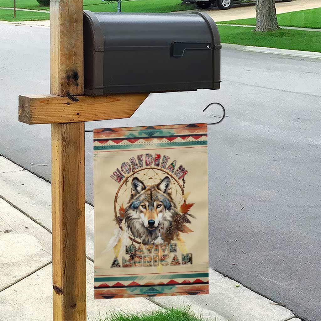 Native American Wolf Dreamcatcher Garden Flag Vintage Style - Wonder Print Shop