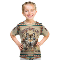 Native American Wolf Dreamcatcher Kid T Shirt Vintage Style - Wonder Print Shop