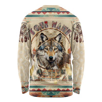 Native American Wolf Dreamcatcher Long Sleeve Shirt Vintage Style - Wonder Print Shop