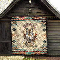 Native American Wolf Dreamcatcher Quilt Vintage Style - Wonder Print Shop