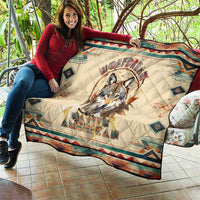 Native American Wolf Dreamcatcher Quilt Vintage Style - Wonder Print Shop