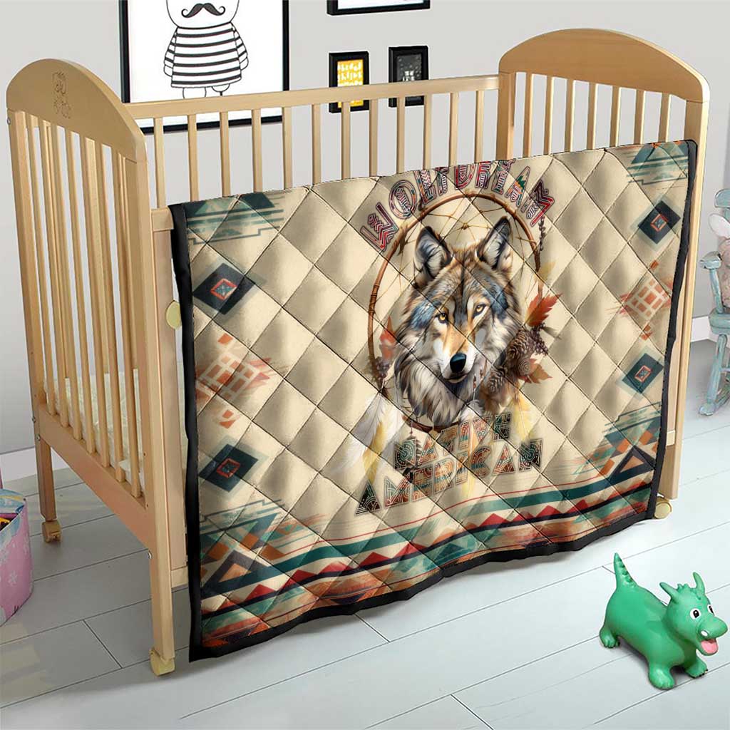 Native American Wolf Dreamcatcher Quilt Vintage Style - Wonder Print Shop