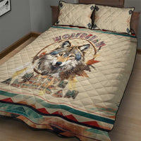 Native American Wolf Dreamcatcher Quilt Bed Set Vintage Style - Wonder Print Shop