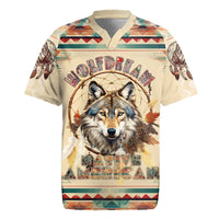 Native American Wolf Dreamcatcher Rugby Jersey Vintage Style - Wonder Print Shop
