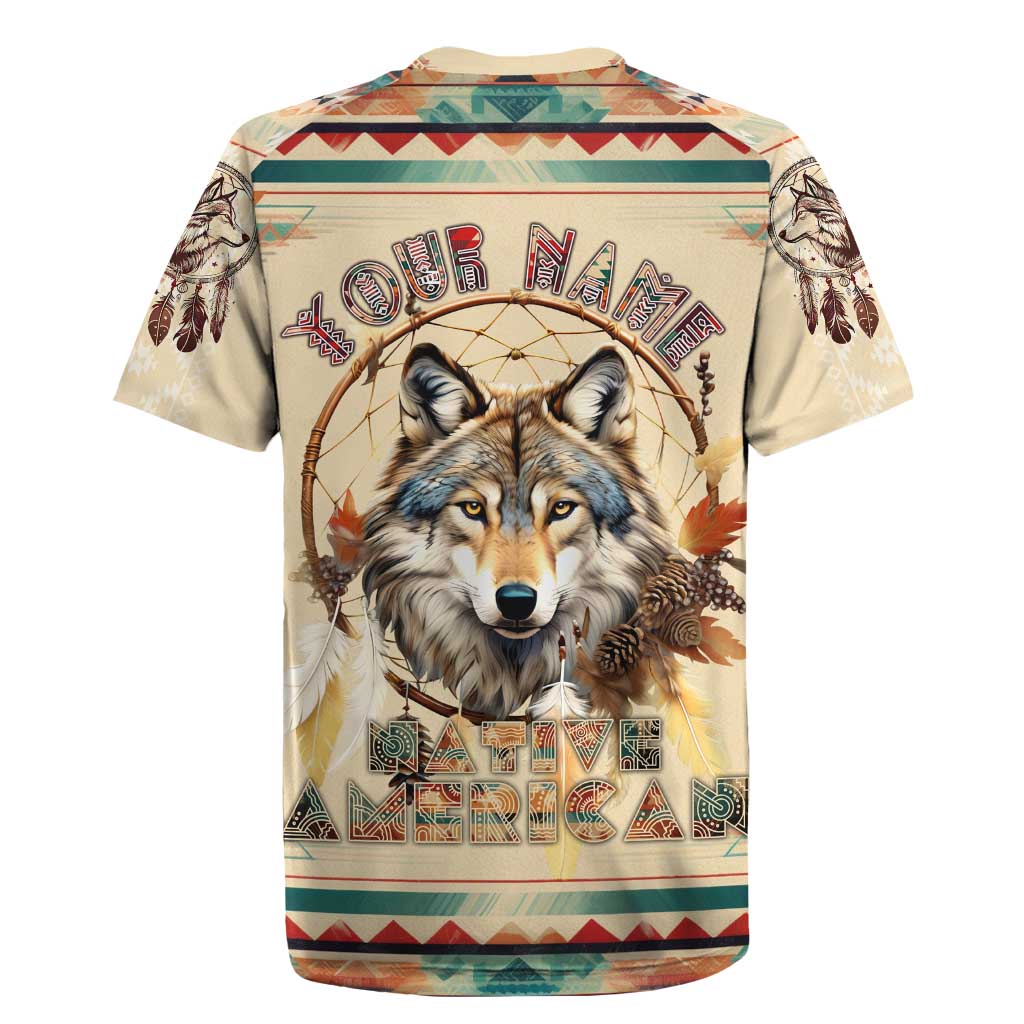 Native American Wolf Dreamcatcher Rugby Jersey Vintage Style - Wonder Print Shop