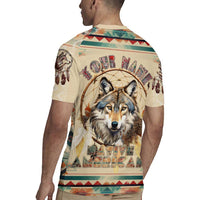 Native American Wolf Dreamcatcher Rugby Jersey Vintage Style - Wonder Print Shop