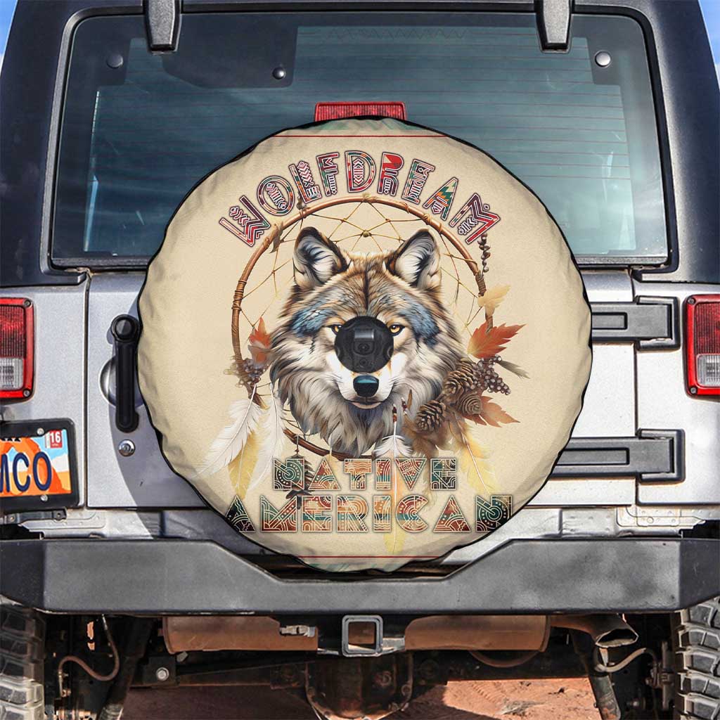 Native American Wolf Dreamcatcher Spare Tire Cover Vintage Style - Wonder Print Shop