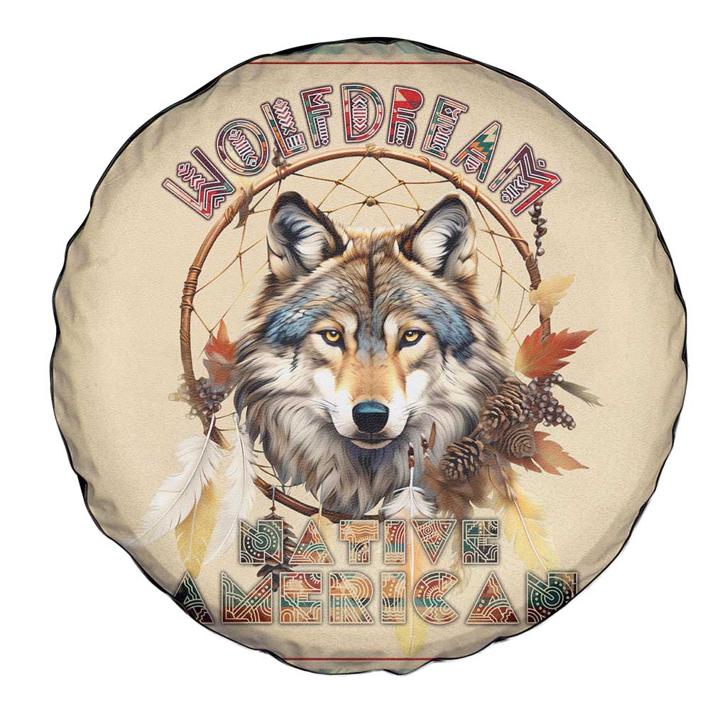 Native American Wolf Dreamcatcher Spare Tire Cover Vintage Style - Wonder Print Shop