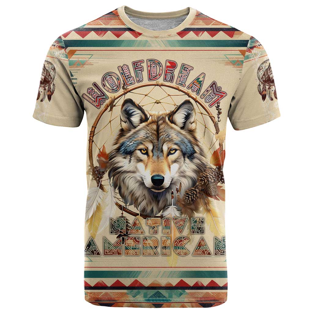 Native American Wolf Dreamcatcher T Shirt Vintage Style - Wonder Print Shop