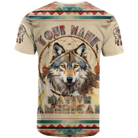 Native American Wolf Dreamcatcher T Shirt Vintage Style - Wonder Print Shop