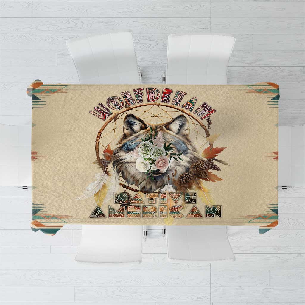 Native American Wolf Dreamcatcher Tablecloth Vintage Style - Wonder Print Shop