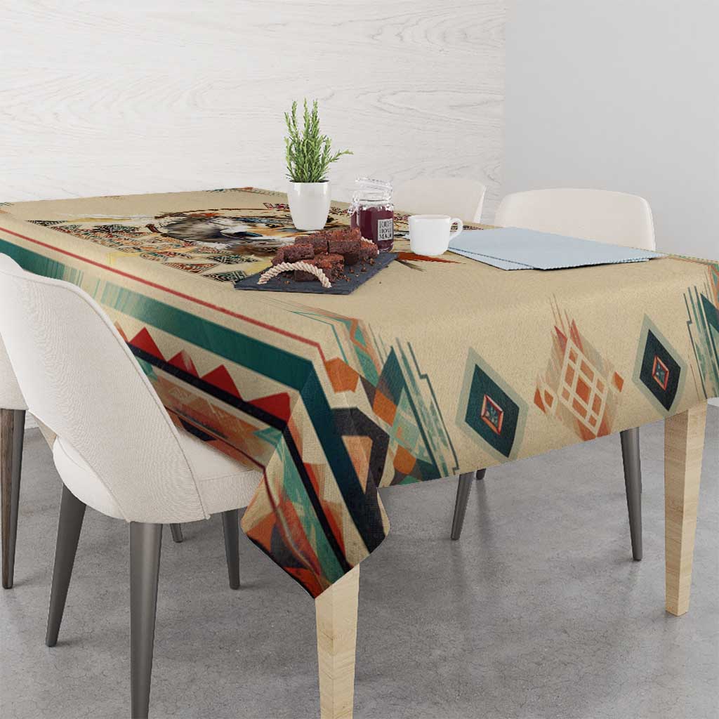 Native American Wolf Dreamcatcher Tablecloth Vintage Style - Wonder Print Shop
