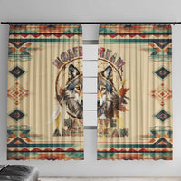 Native American Wolf Dreamcatcher Window Curtain Vintage Style - Wonder Print Shop
