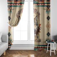 Native American Wolf Dreamcatcher Window Curtain Vintage Style - Wonder Print Shop