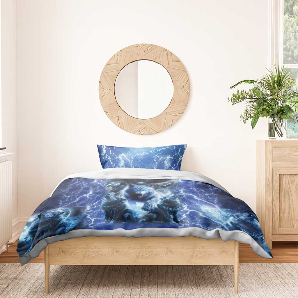 Native American Wolf And Eagle Bedding Set Thunder Style - Wonder Print Shop