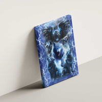 Native American Wolf And Eagle Canvas Wall Art Thunder Style - Wonder Print Shop