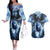 Native American Wolf And Eagle Couples Matching Off The Shoulder Long Sleeve Dress and Hawaiian Shirt Thunder Style - Wonder Print Shop