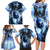 Native American Wolf And Eagle Family Matching Long Sleeve Bodycon Dress and Hawaiian Shirt Thunder Style - Wonder Print Shop
