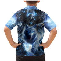 Native American Wolf And Eagle Family Matching Mermaid Dress and Hawaiian Shirt Thunder Style - Wonder Print Shop