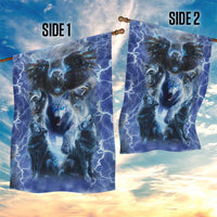 Native American Wolf And Eagle Garden Flag Thunder Style - Wonder Print Shop