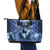 Native American Wolf And Eagle Leather Tote Bag Thunder Style - Wonder Print Shop