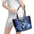 Native American Wolf And Eagle Leather Tote Bag Thunder Style - Wonder Print Shop