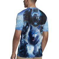 Native American Wolf And Eagle Rugby Jersey Thunder Style - Wonder Print Shop