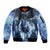 Native American Wolf And Eagle Sleeve Zip Bomber Jacket Thunder Style - Wonder Print Shop