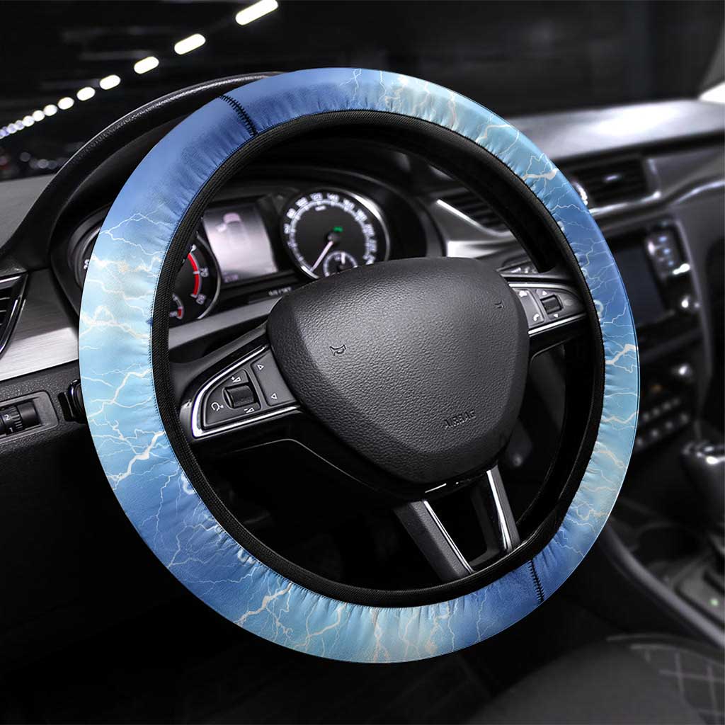 Native American Wolf And Eagle Steering Wheel Cover Thunder Style - Wonder Print Shop