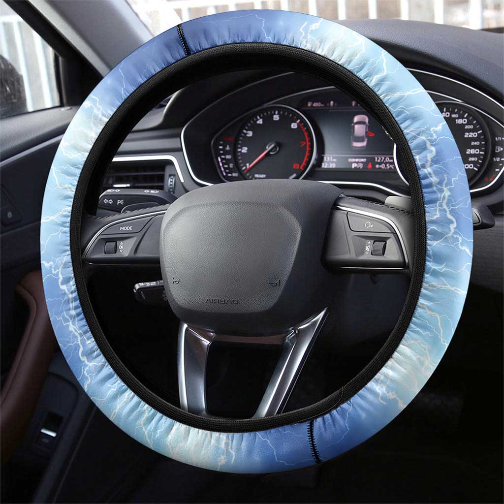 Native American Wolf And Eagle Steering Wheel Cover Thunder Style - Wonder Print Shop