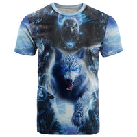 Native American Wolf And Eagle T Shirt Thunder Style - Wonder Print Shop