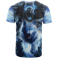 Native American Wolf And Eagle T Shirt Thunder Style - Wonder Print Shop