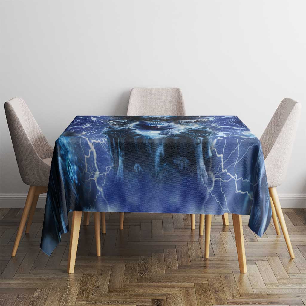Native American Wolf And Eagle Tablecloth Thunder Style - Wonder Print Shop