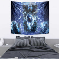 Native American Wolf And Eagle Tapestry Thunder Style - Wonder Print Shop