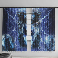 Native American Wolf And Eagle Window Curtain Thunder Style - Wonder Print Shop