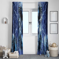 Native American Wolf And Eagle Window Curtain Thunder Style - Wonder Print Shop