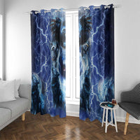 Native American Wolf And Eagle Window Curtain Thunder Style - Wonder Print Shop