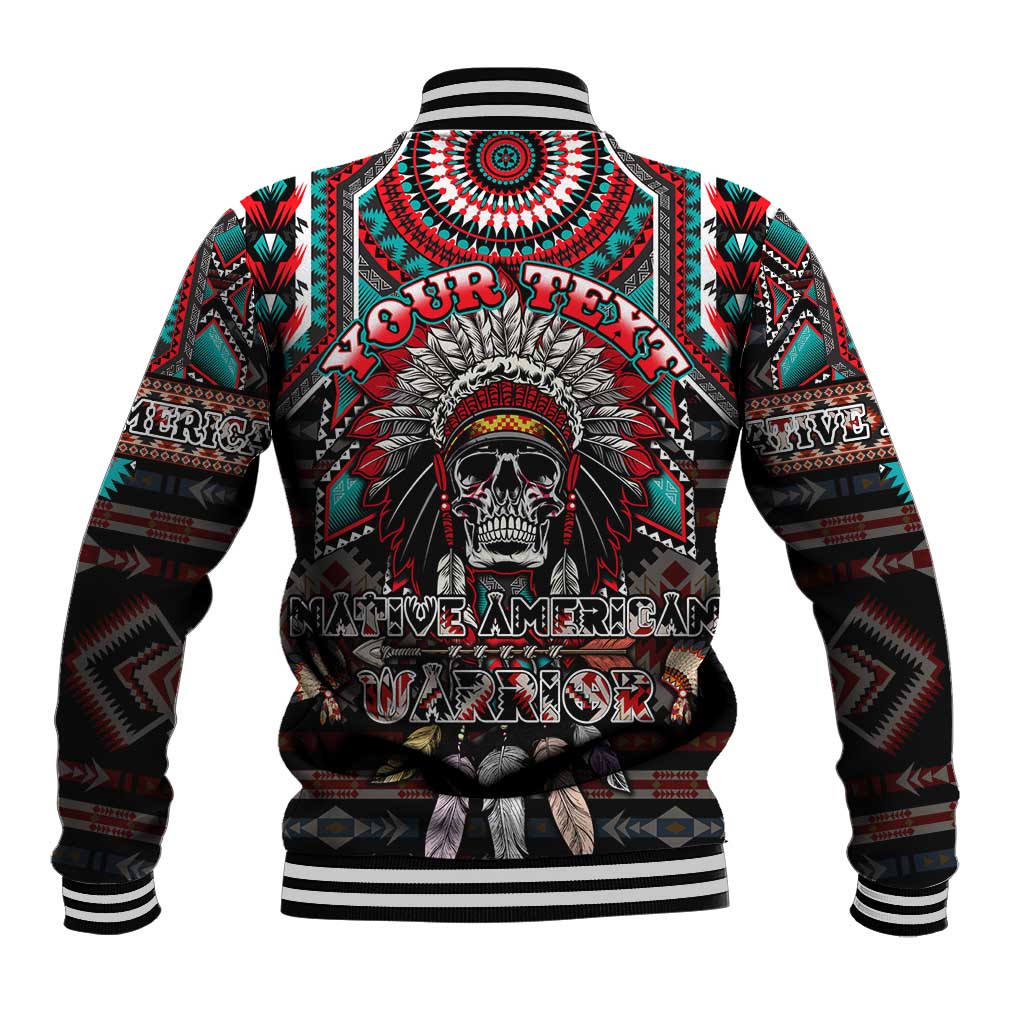 Native American Indian Warrior Skull Baseball Jacket - Wonder Print Shop