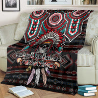 Native American Indian Warrior Skull Blanket