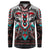 Native American Indian Warrior Skull Button Sweatshirt - Wonder Print Shop
