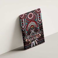 Native American Indian Warrior Skull Canvas Wall Art - Wonder Print Shop