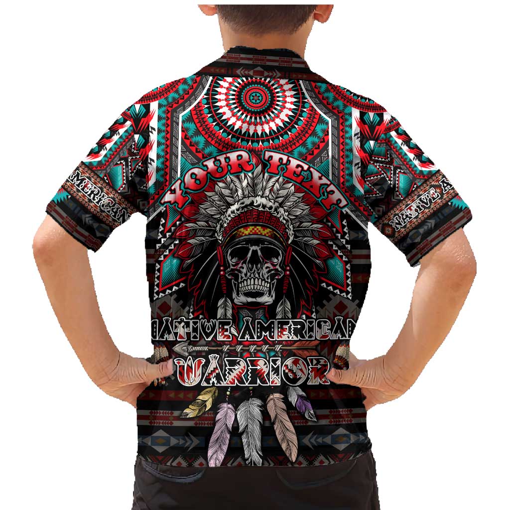 Native American Indian Warrior Skull Family Matching Mermaid Dress and Hawaiian Shirt - Wonder Print Shop