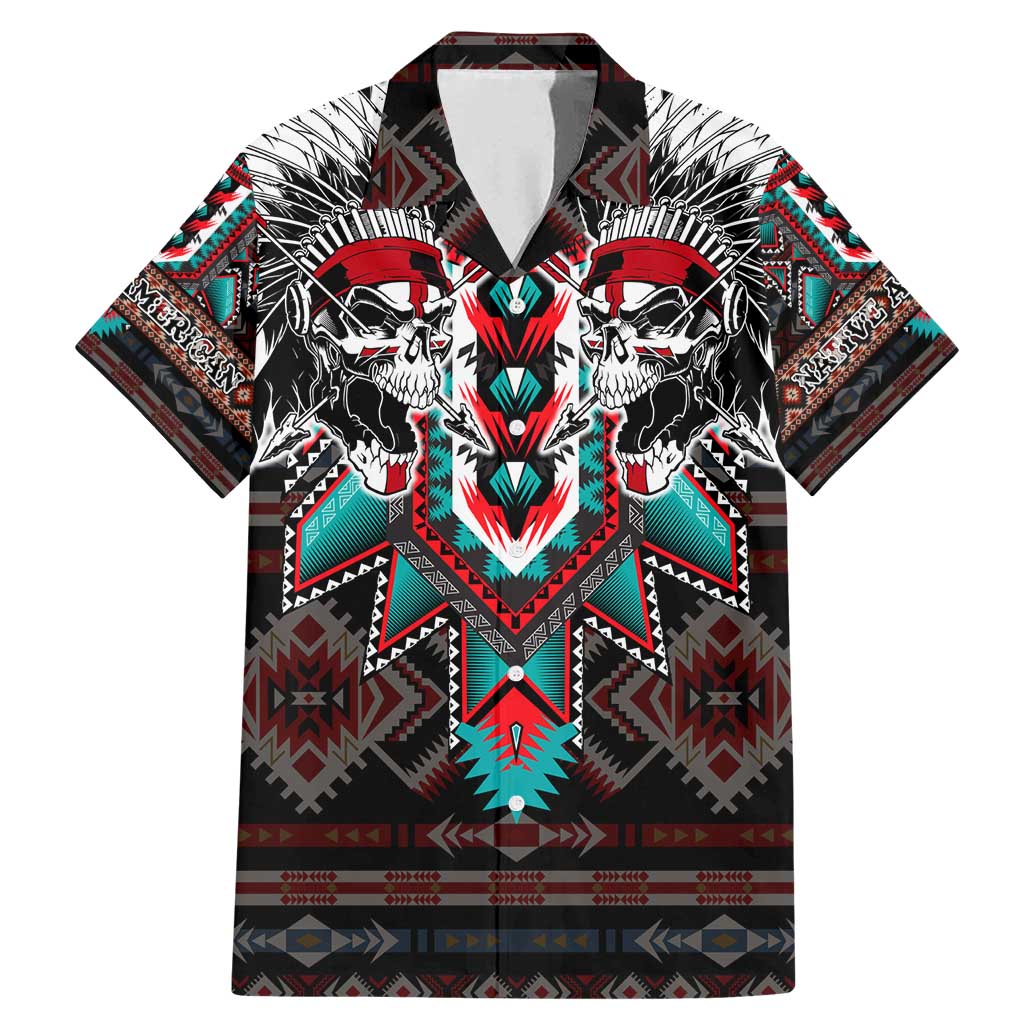Native American Indian Warrior Skull Family Matching Mermaid Dress and Hawaiian Shirt - Wonder Print Shop