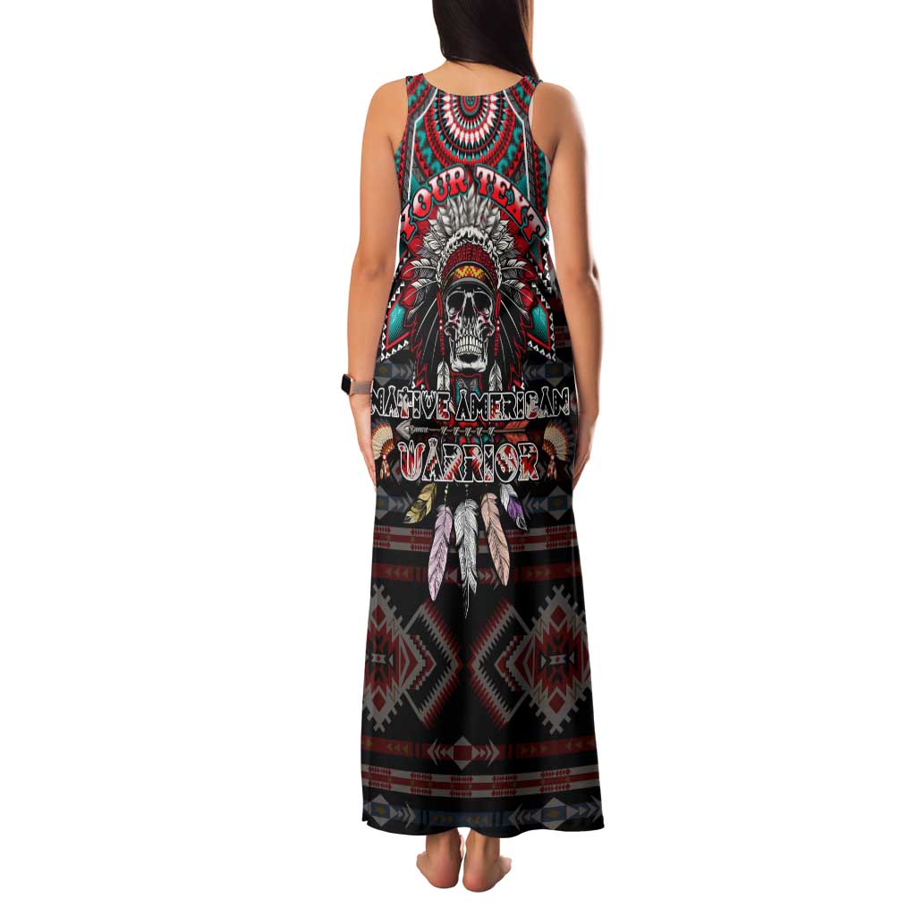 Native American Indian Warrior Skull Family Matching Tank Maxi Dress and Hawaiian Shirt - Wonder Print Shop